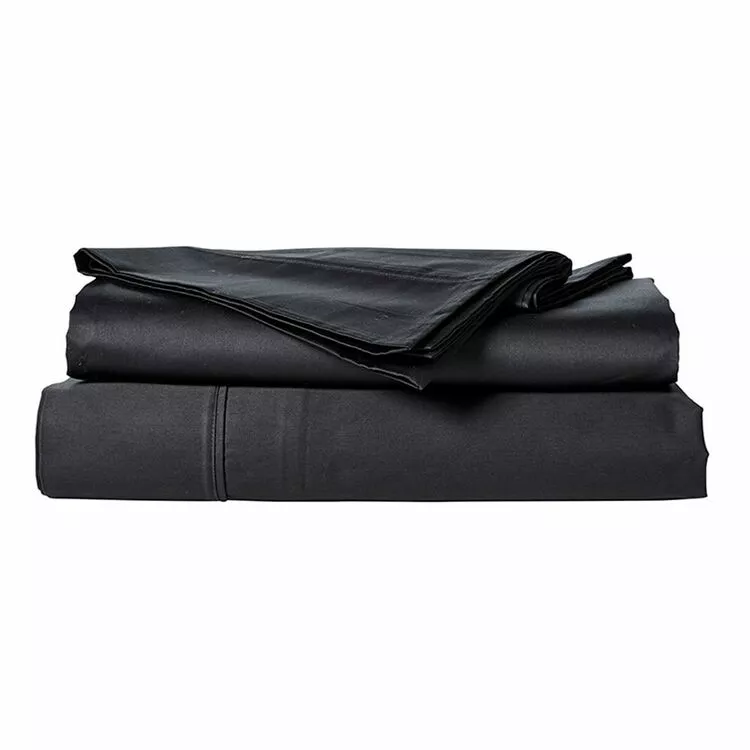 Dri Glo 400 Thread Count Cotton Sateen Sheet Set Double Bed Charcoal Double 4 Dri Glo 400 Thread Count Cotton Sateen Sheet Set Double Bed Charcoal Double - Image 2