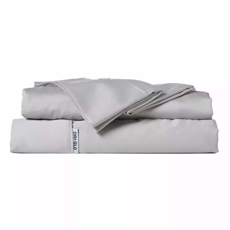 Dri Glo Bamboo Cotton Sheet Set Queen Bed Silver Queen 4 Dri Glo Bamboo Cotton Sheet Set Queen Bed Silver Queen - Image 2