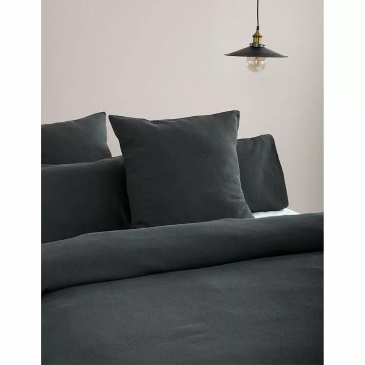 Linen House Providence Waffle 65x65cm European Pillowcase Charcoal European 3 Linen House Providence Waffle 65x65cm European Pillowcase Charcoal European