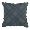 Linen House Wiluna Chenille Cushion 48x48 Slate -Bed Linen store 619117 C 0011 15