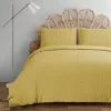 Chyka Home Celeste Cotton Linen Blend Waffle Quilt Cover Set Mustard 2 Chyka Home Celeste Cotton Linen Blend Waffle Quilt Cover Set Mustard -Bed Linen store 621784 C 0313 59