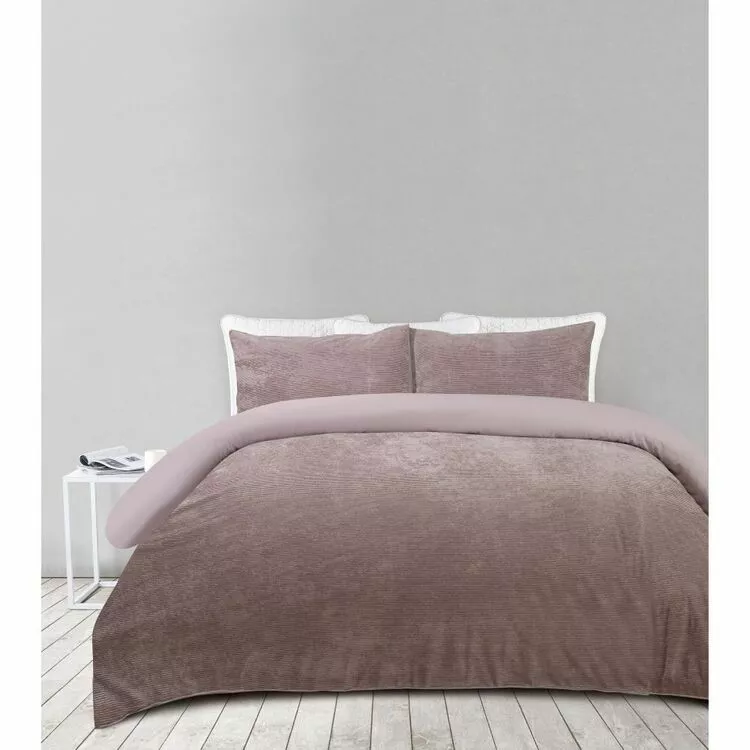 Shaynna Blaze Adelaide Velour Quilt Cover Set Dust Mauve 3 Shaynna Blaze Adelaide Velour Quilt Cover Set Dust Mauve