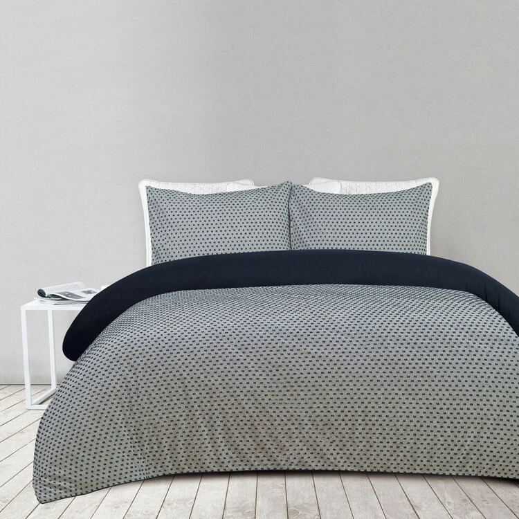 Shaynna Blaze Elwood Jacquard Quilt Cover Set Blue 3 Shaynna Blaze Elwood Jacquard Quilt Cover Set Blue