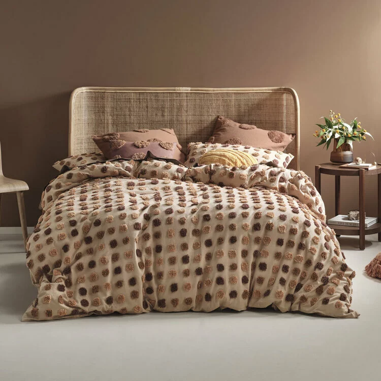 Linen House Haze Multi Quilt Cover Set Pecan 3 Linen House Haze Multi Quilt Cover Set Pecan