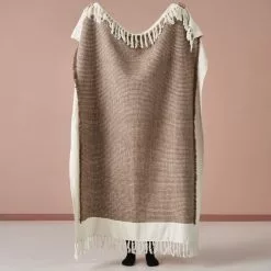 Linen House Cadiza Throw 130x170cm Mushroom 130 X 170 Cm