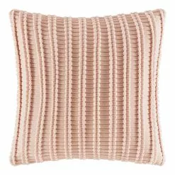 Kas Casita Pleated Velvet Cushion Blush 50 X 50 Cm