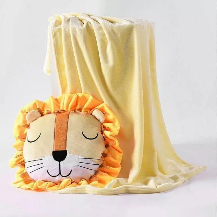 Happy Kids Lion Novelty Throw With Cushion 48x46cm Multicoloured 6 Happy Kids Lion Novelty Throw With Cushion 48x46cm Multicoloured - Image 4