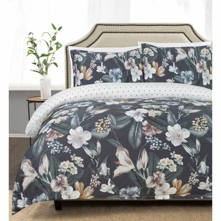 Jane Lamerton Home Bouquet Cotton Sateen Quilt Cover Set Multicoloured 3 Jane Lamerton Home Bouquet Cotton Sateen Quilt Cover Set Multicoloured