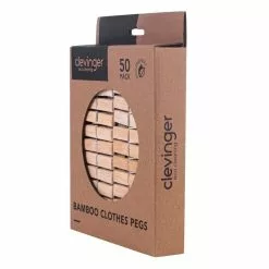 Clevinger Bamboo Pegs - 50 Pack -Bed Linen store BP634196 nc 2