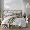 Chyka Home Mini Woven Check Jacquard Quilt Cover Set White -Bed Linen store BP639855001 white