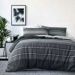 Gainsborough Sammy Textured Stripe Quilt Cover Set Multicoloured