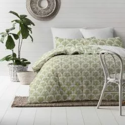 Dri Glo Ilika Quilted Quilt Cover Set Sage -Bed Linen store BP646458001 sage