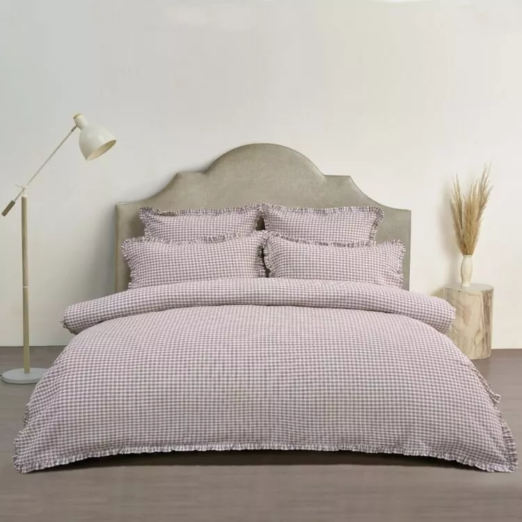 Chyka Home Laze Woven Quilt Cover Set Maroon 3 Chyka Home Laze Woven Quilt Cover Set Maroon