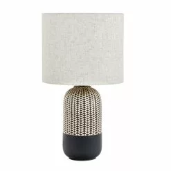 Amalfi River Table Lamp Black/Natural