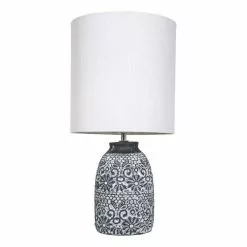 Amalfi 47.5cm Fleur Table Lamp Grey White