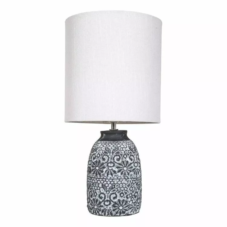 Amalfi 47.5cm Fleur Table Lamp Grey White 3 Amalfi 47.5cm Fleur Table Lamp Grey White