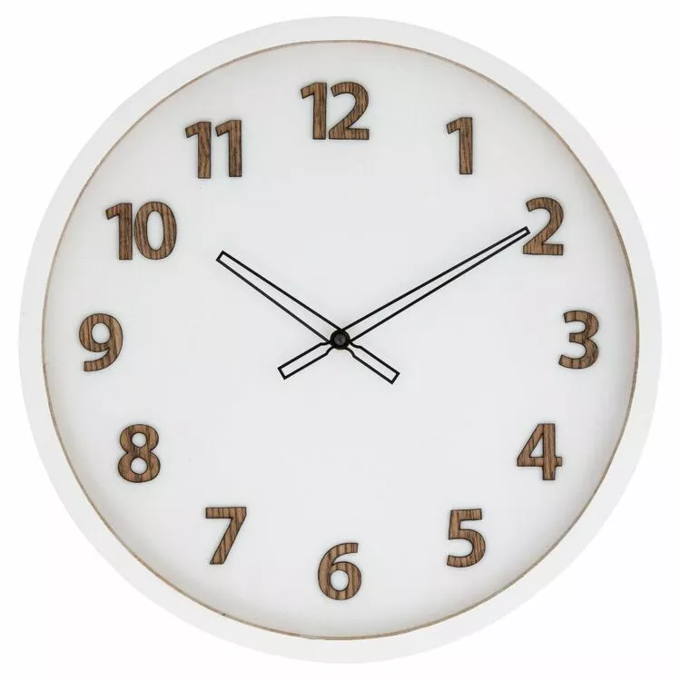 Amalfi Charlie Wall Clock White, Natural & Black 41.5 X 5 X 41.5 Cm 3 Amalfi Charlie Wall Clock White, Natural & Black 41.5 X 5 X 41.5 Cm