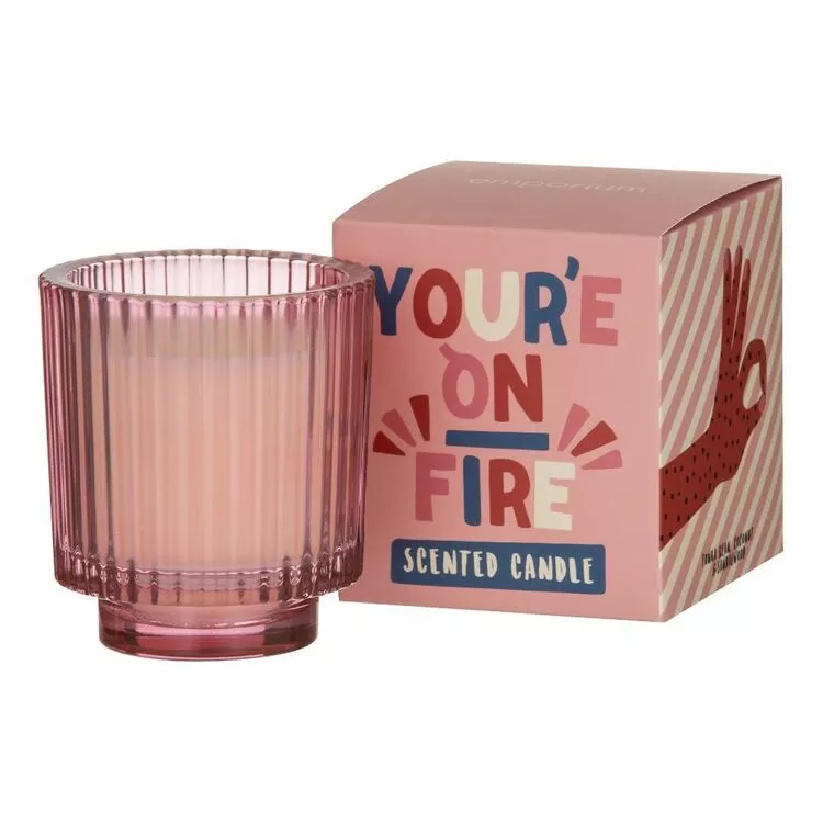 Emporium You're On Fire Candle 9 X 10 Cm Pink 3 Emporium You're On Fire Candle 9 X 10 Cm Pink