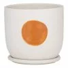 Rogue Rocio Pot Orange & White 19 X 19 X 18 Cm -Bed Linen store SP 633724
