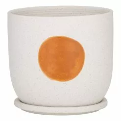 Rogue Rocio Pot Orange & White 19 X 19 X 18 Cm
