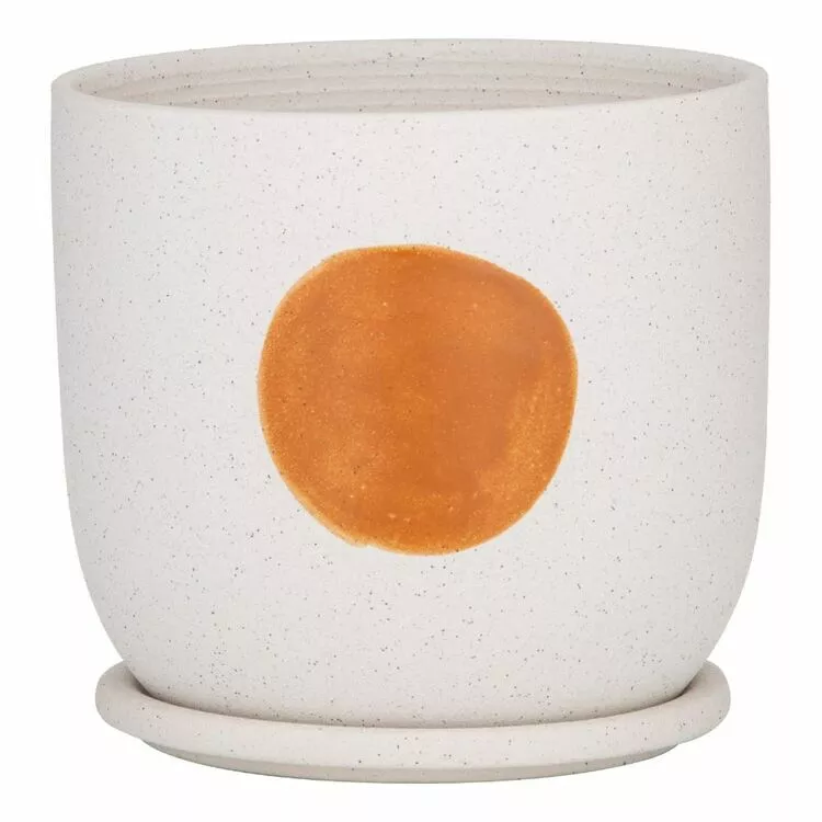 Rogue Rocio Pot Orange & White 19 X 19 X 18 Cm 3 Rogue Rocio Pot Orange & White 19 X 19 X 18 Cm
