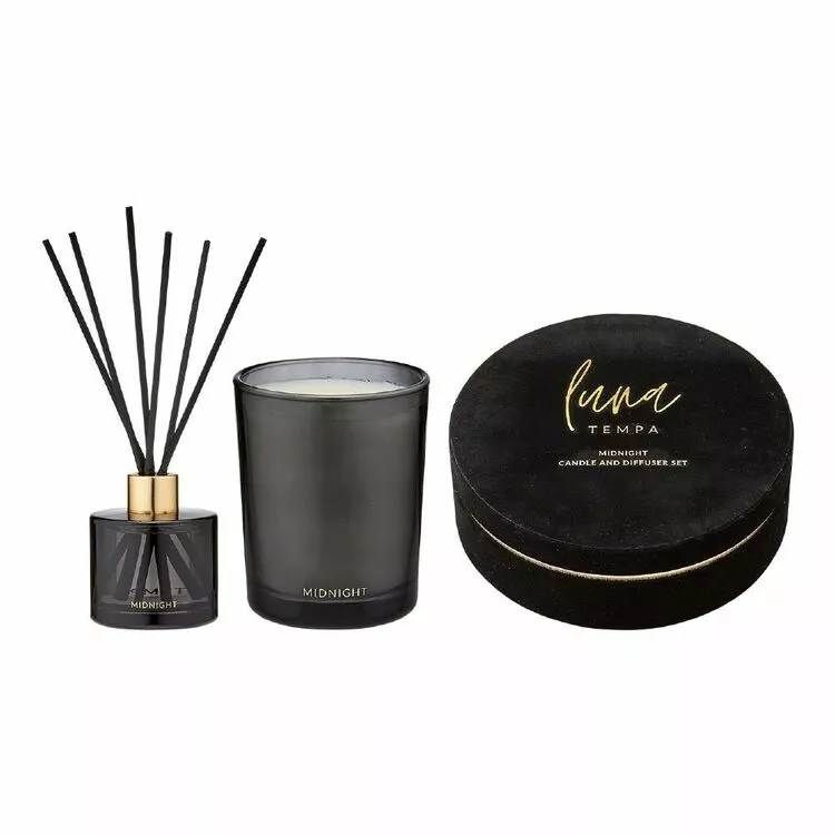 Tempa Luna Midnight Mini Candle & Diffuser Gift Set 3 Tempa Luna Midnight Mini Candle & Diffuser Gift Set