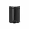 Brabantia Pedal Bin NewICON 5L Matt Black 1 Brabantia Pedal Bin NewICON 5L Matt Black -Bed Linen store SP 636939