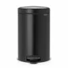 Brabantia Pedal Bin NewICON 12L Matt Black -Bed Linen store SP 636941