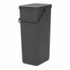 Brabantia Recycle Bin Sort & Go 40L Grey -Bed Linen store SP 636967