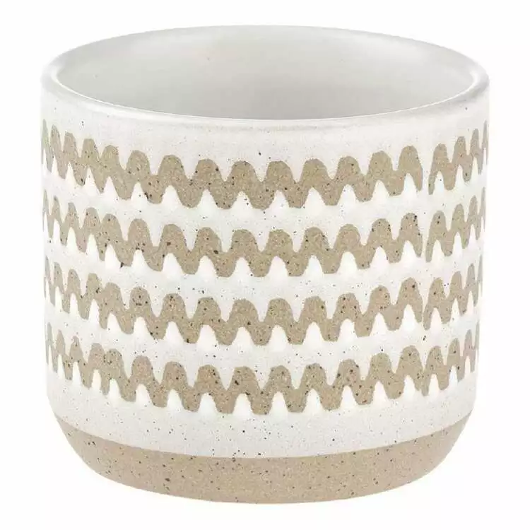 Linen House 11cm Planter Pot Dawn White 3 Linen House 11cm Planter Pot Dawn White
