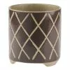 Linen House 16cm Planter Pot Estrada Coffee